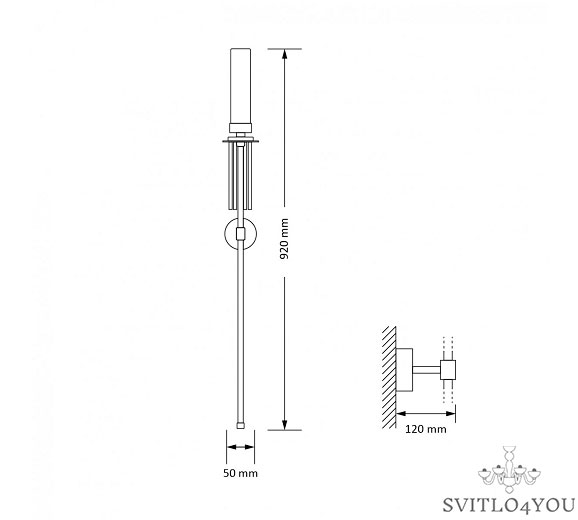 Бра Kutek модель Mussa, MUS-K-1(Z)II Бра Kutek модель Mussa, MUS-K-1(Z)II
